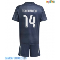 Camisa de time de futebol Real Madrid Aurelien Tchouameni #14 Replicas 2º Equipamento Infantil 2025-26 Manga Curta (+ Calças curtas)